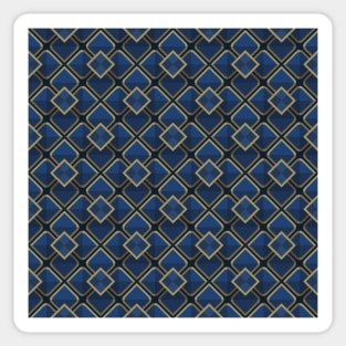 Mosaic Tile Navy Blue and Copper Sticker